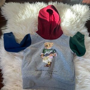 Ralph Lauren color blocked fleece hoodie 4T